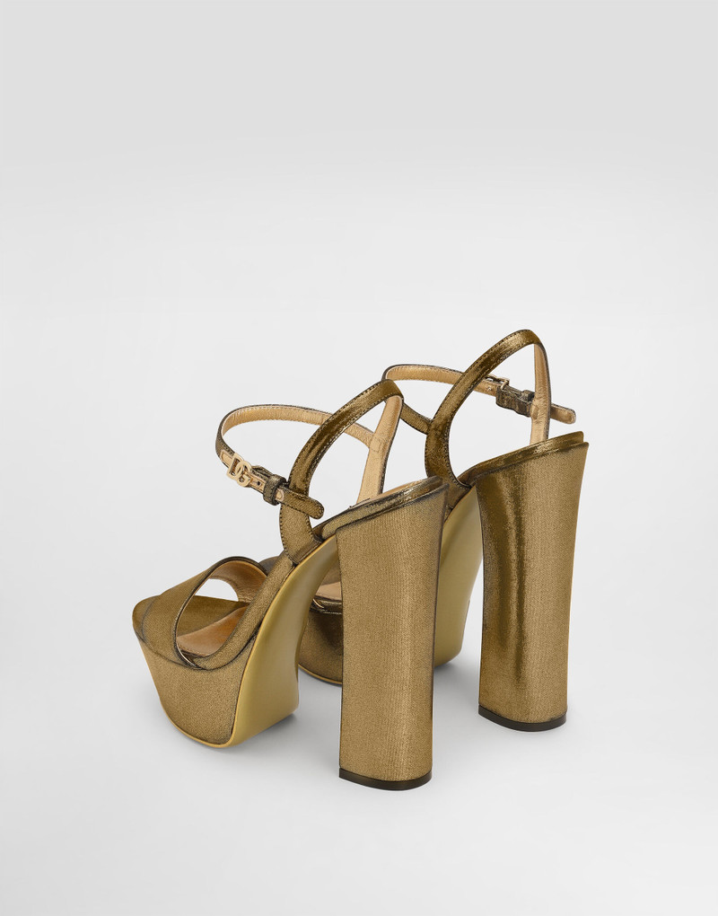 Dolce & Gabbana Foiled organzine sandals outlook