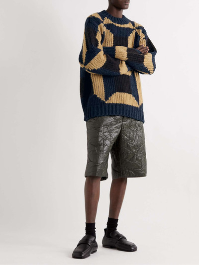 Dries Van Noten Intarsia Merino Wool-Blend Sweater outlook