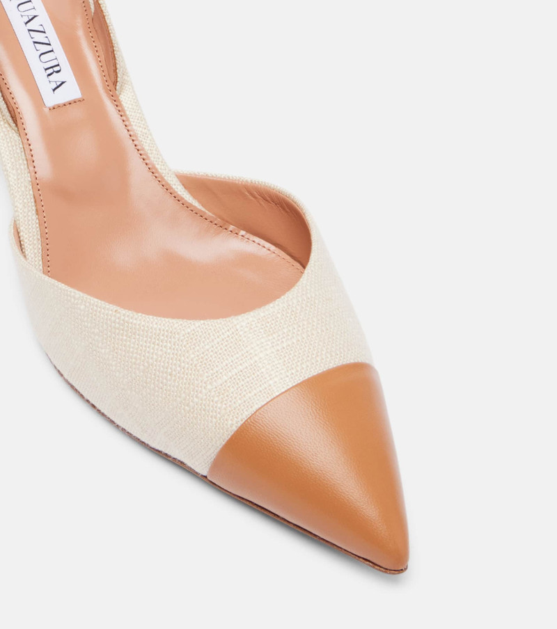 Milanese 50 leather slingback pumps 5