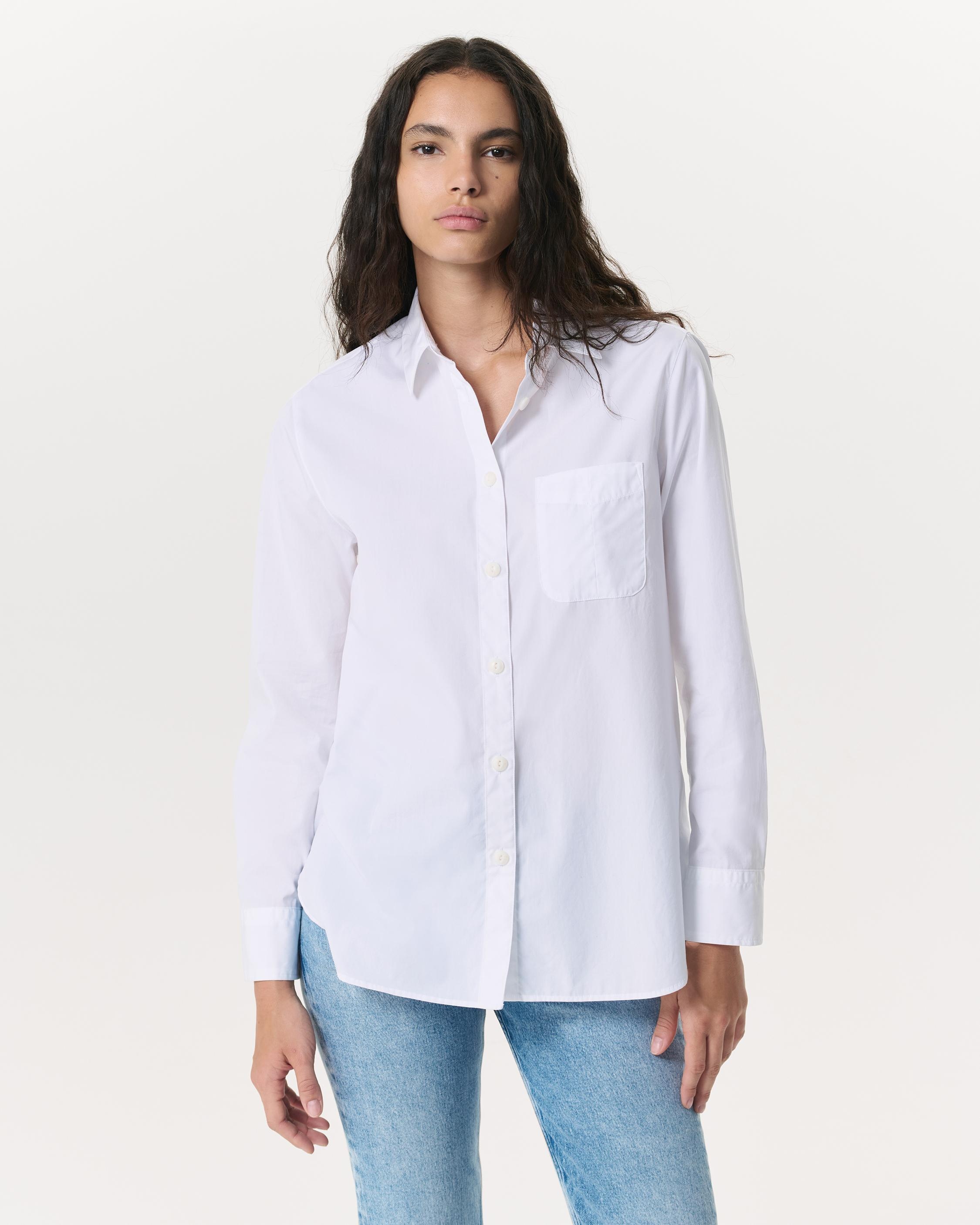 Maxine Cotton Poplin Shirt
Classic Fit Button Down - 2