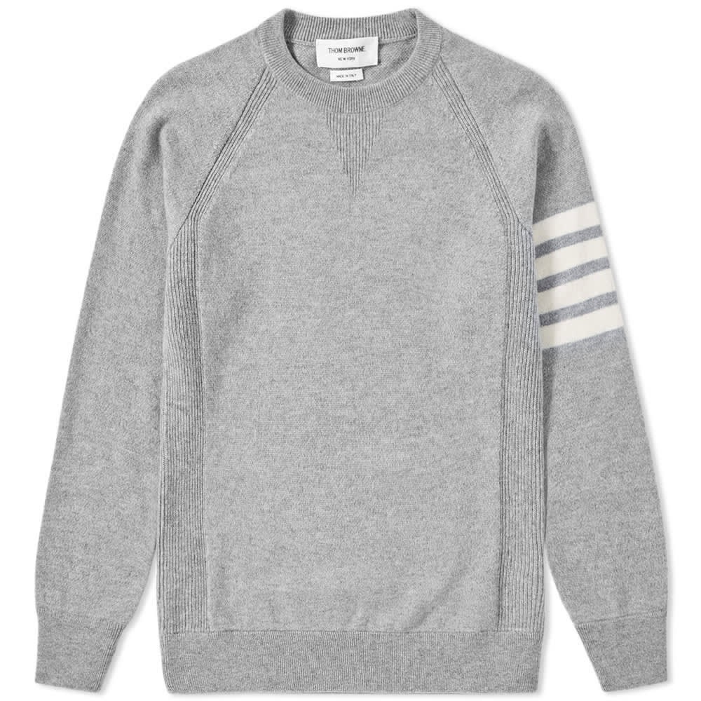 Thom Browne Arm Stripe Cashmere Crew Sweat - 1