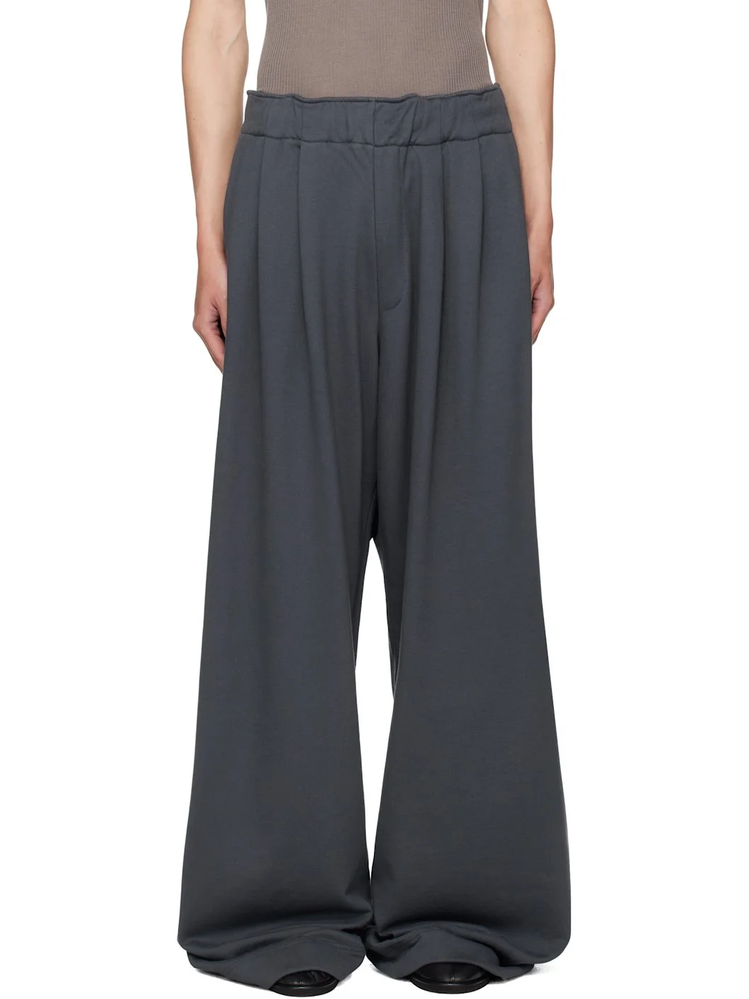 Blue Pleated Sweatpants - 1