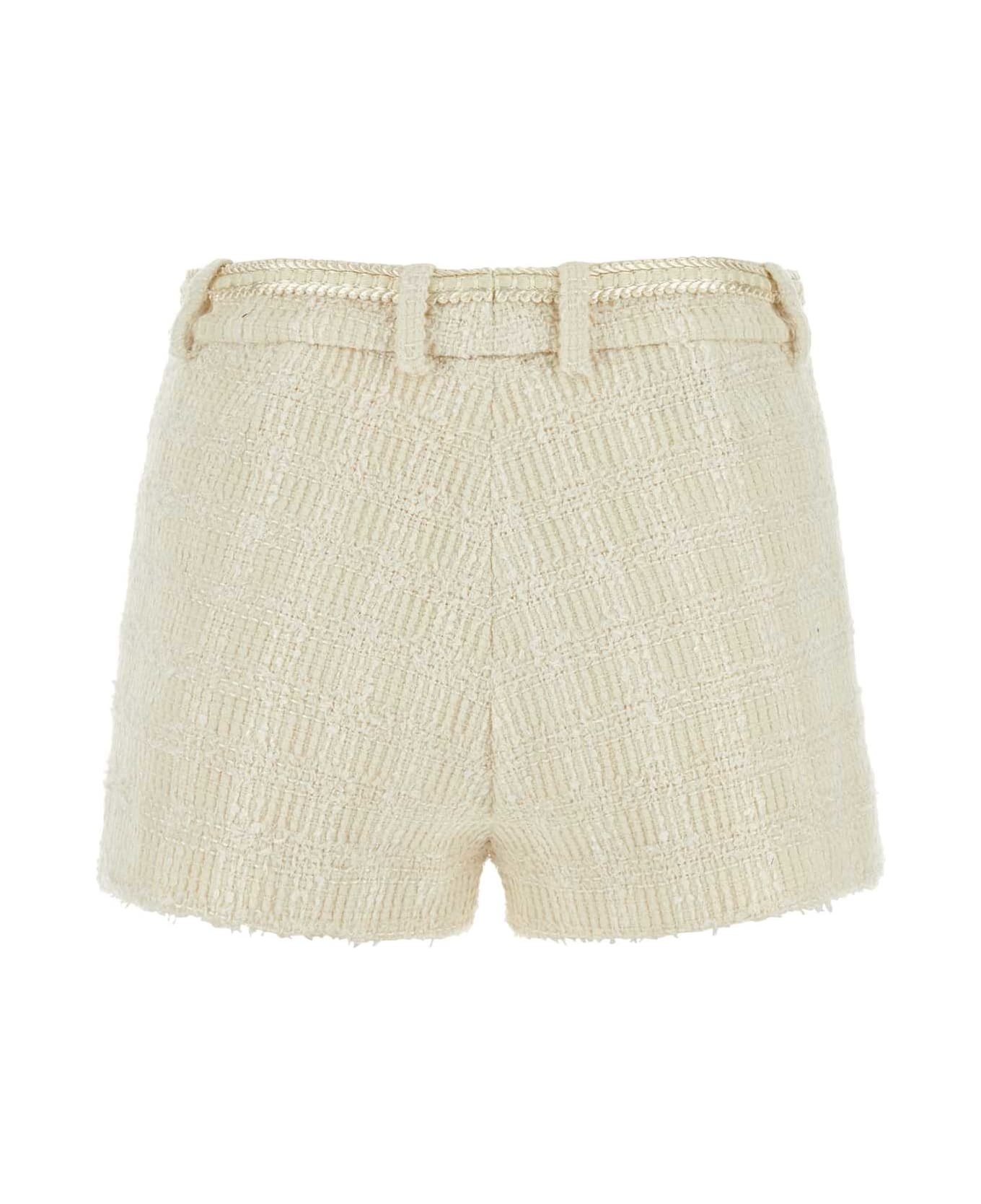 Ivory Tweed Shorts - 2