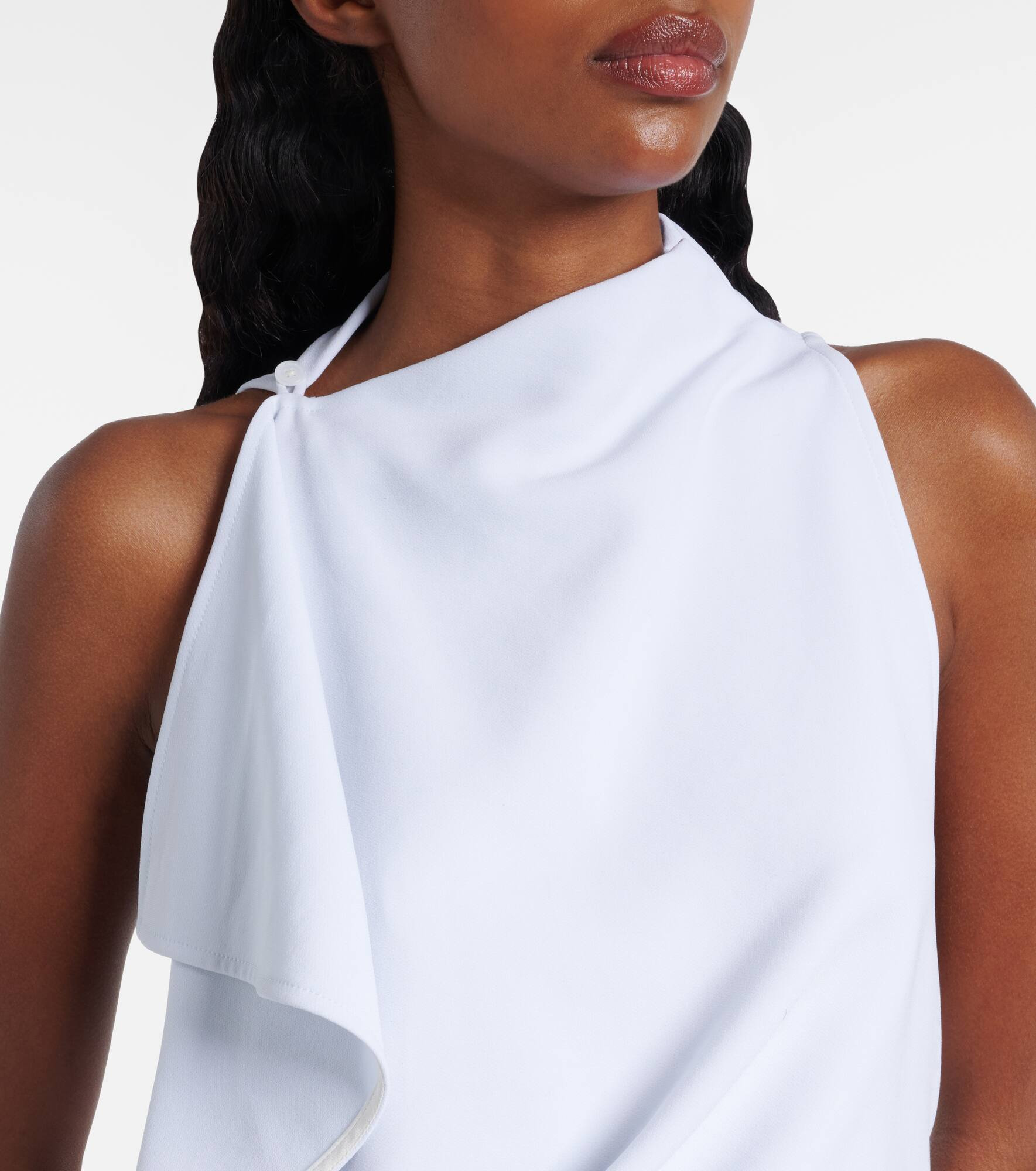 Devyn crêpe draped maxi dress - 4