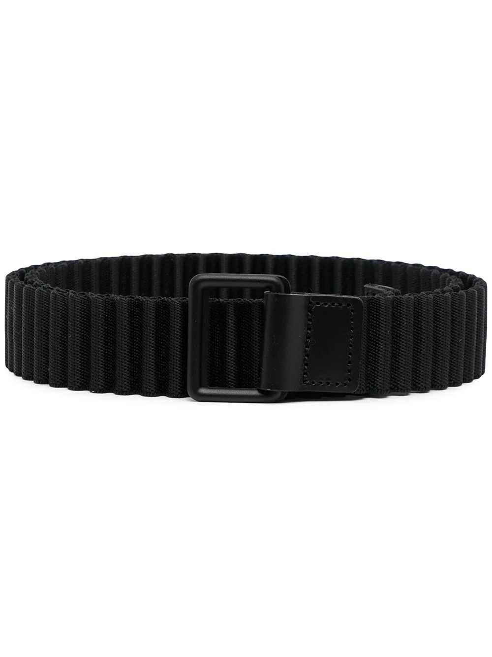 ribbed buckle-fastening belt - 1