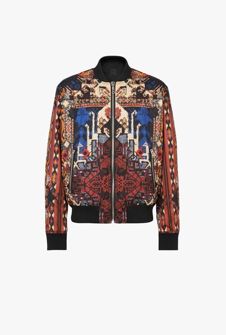 Reversible multicolor nylon bomber jacket - 1