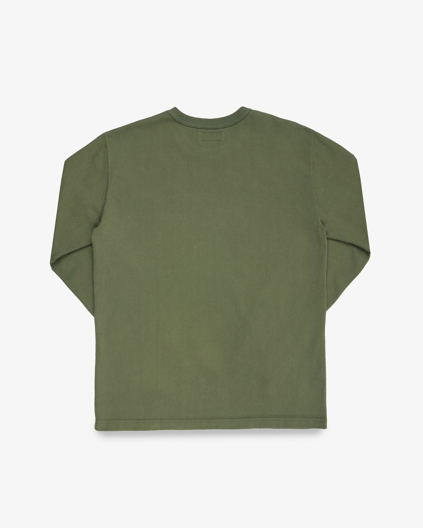 IHTL-1501-OLV 11oz Cotton Knit Long Sleeved Crew Neck Sweater - Olive - 5