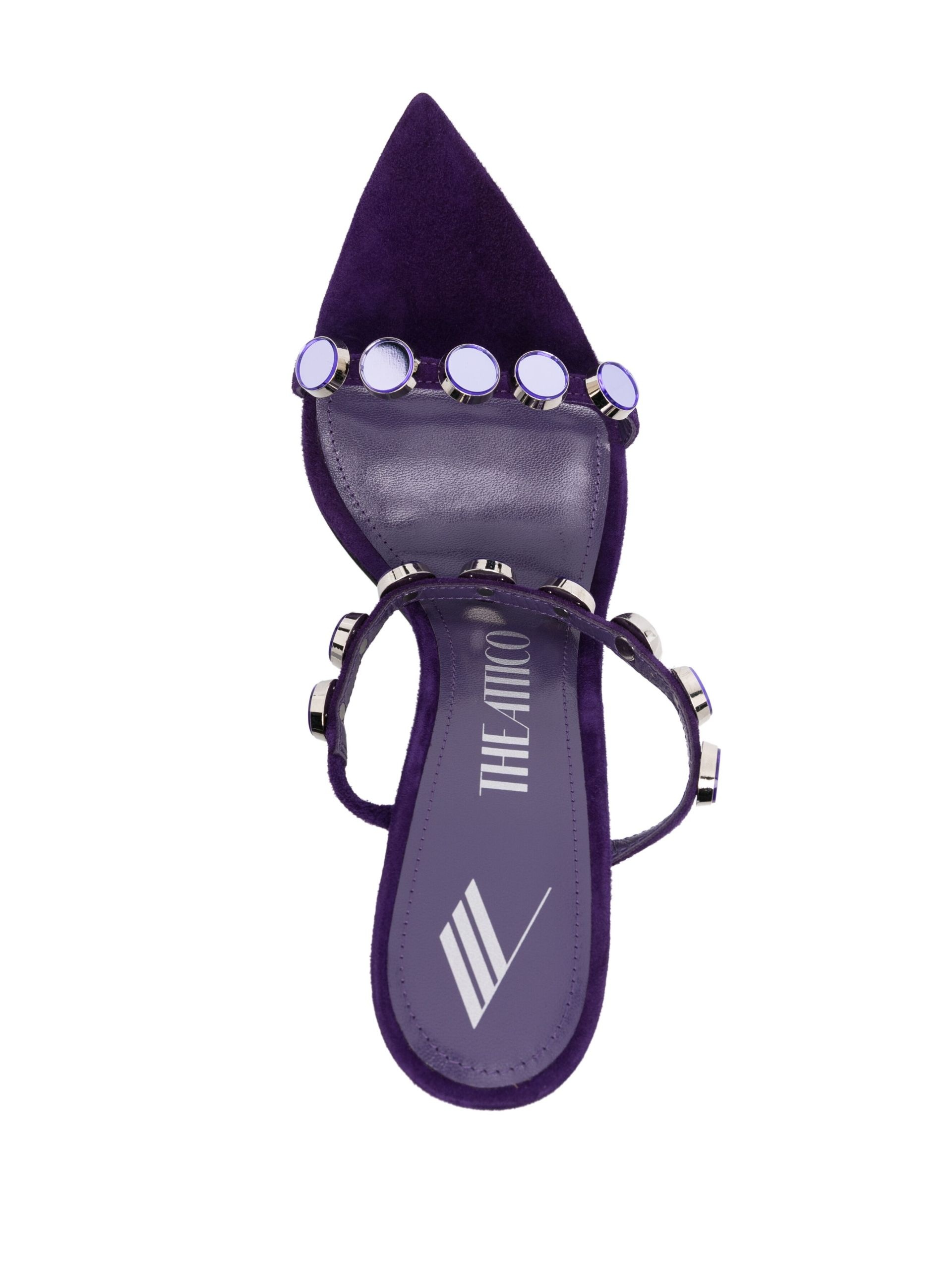 Purple 105mm Studded Sandals - 4