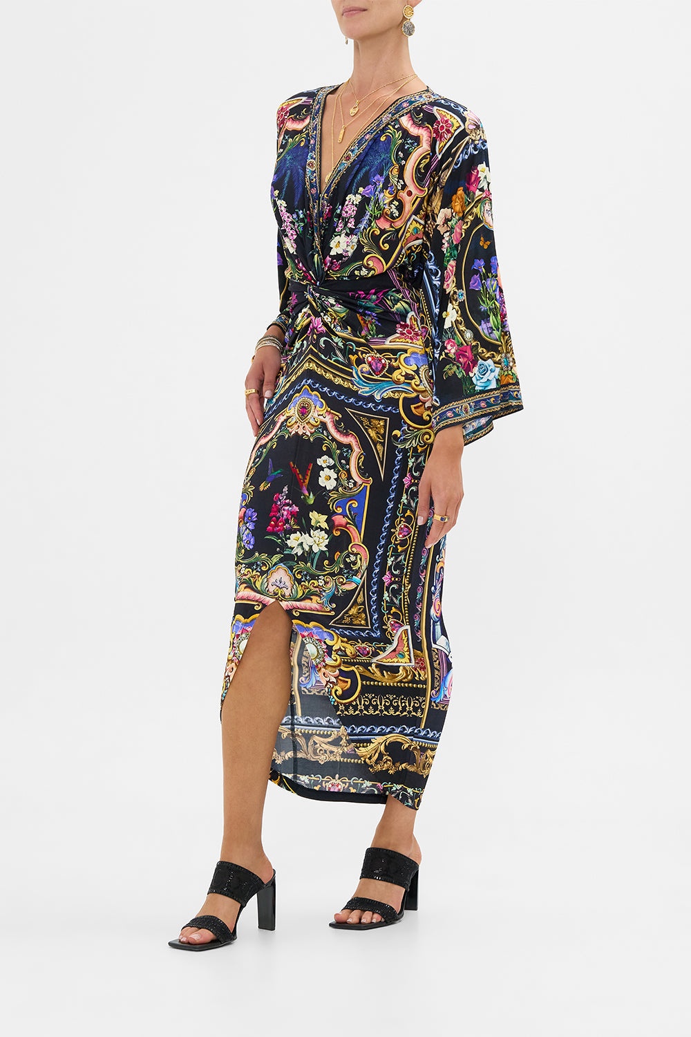 LONG SPLIT FRONT TWIST DRESS - 4