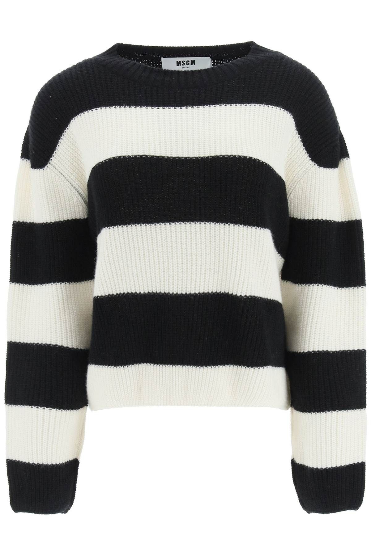 STRIPED BOXY SWEATER - 1