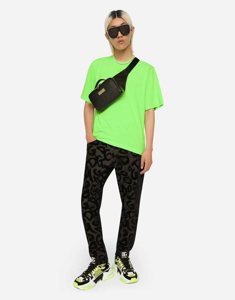 Technical jersey T-shirt with metallic DG logo 1