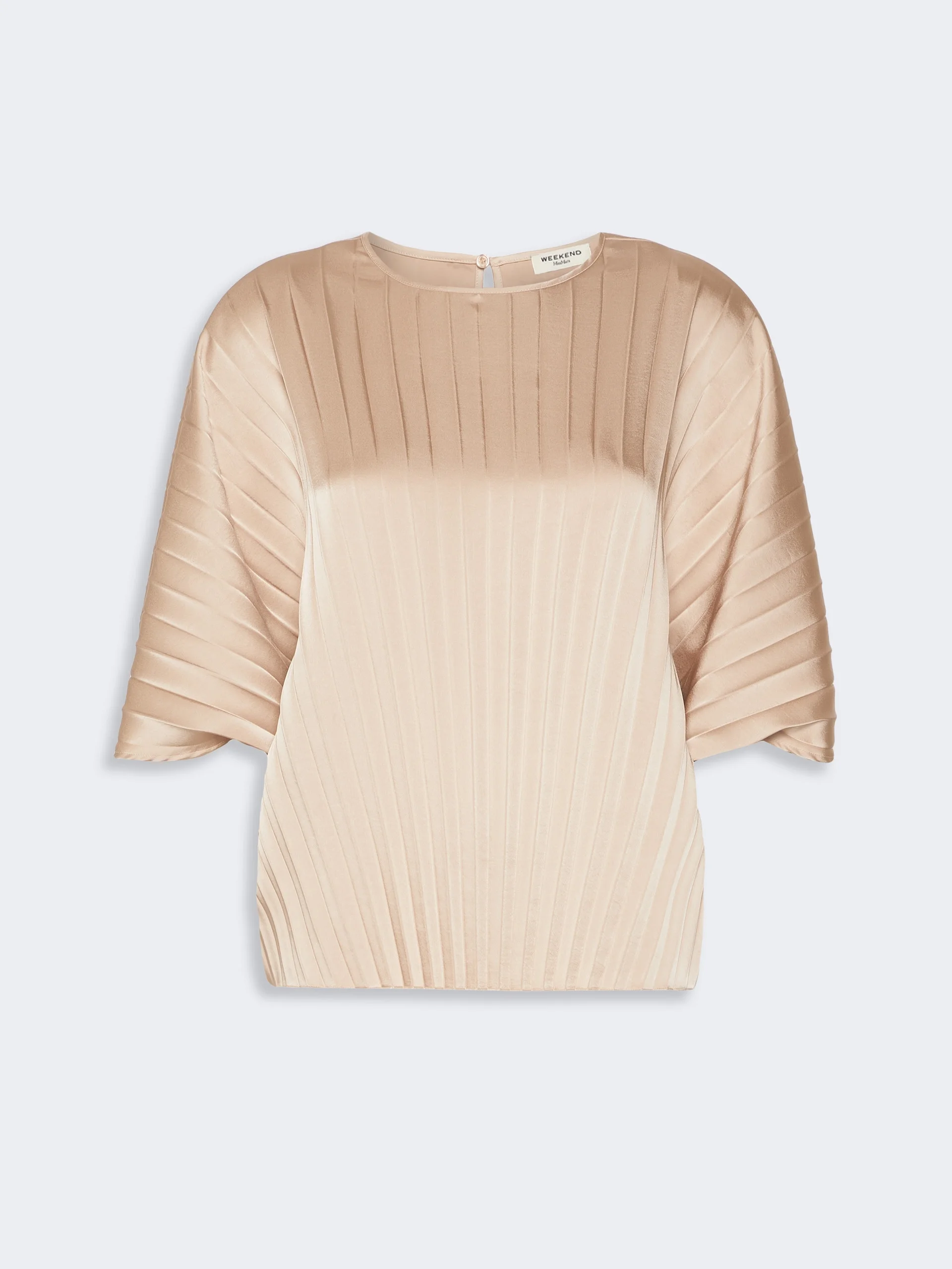 AUREO Loose blouse in pleated satin - ANTIQUE ROSE - 1