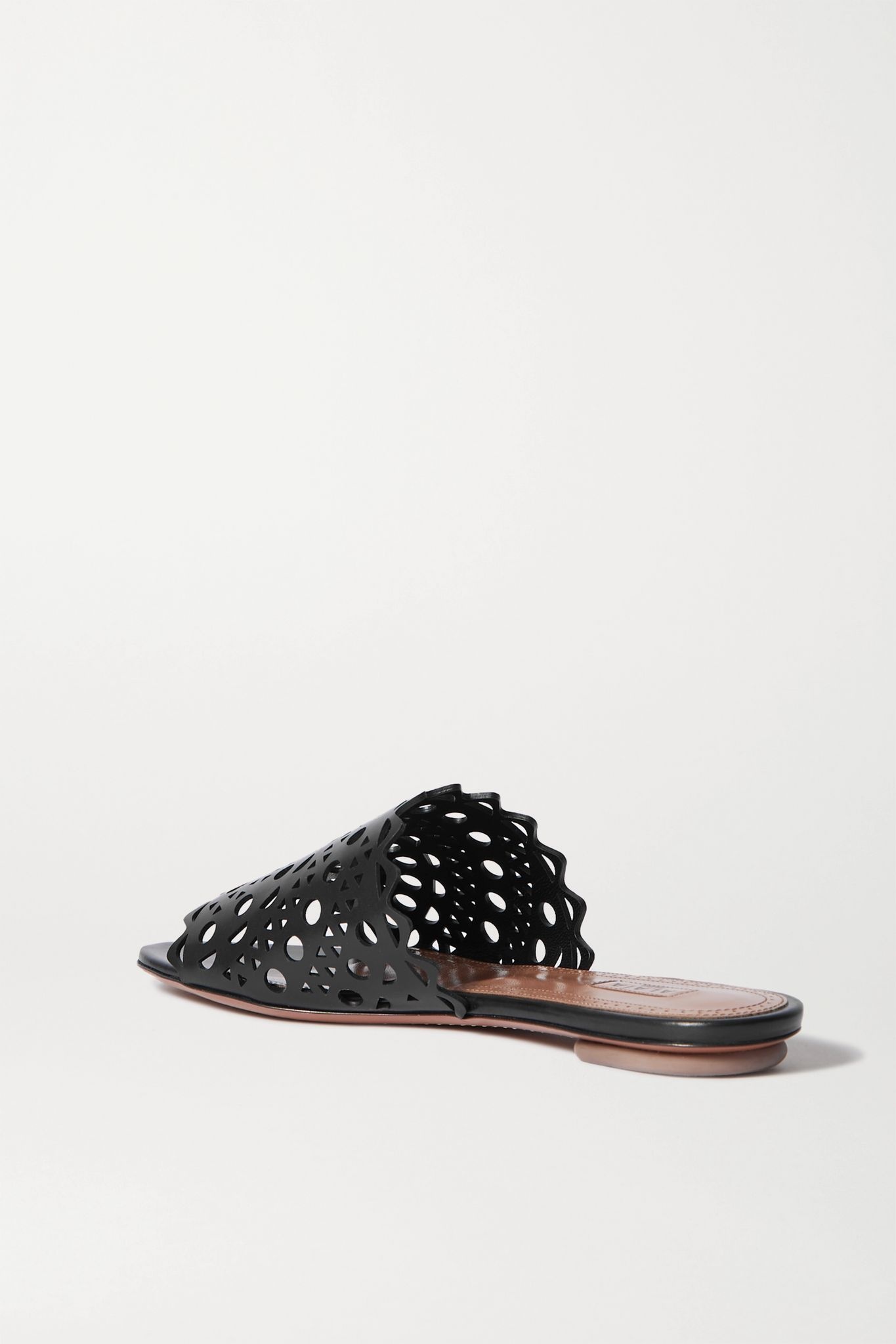 Laser-cut leather slides - 4