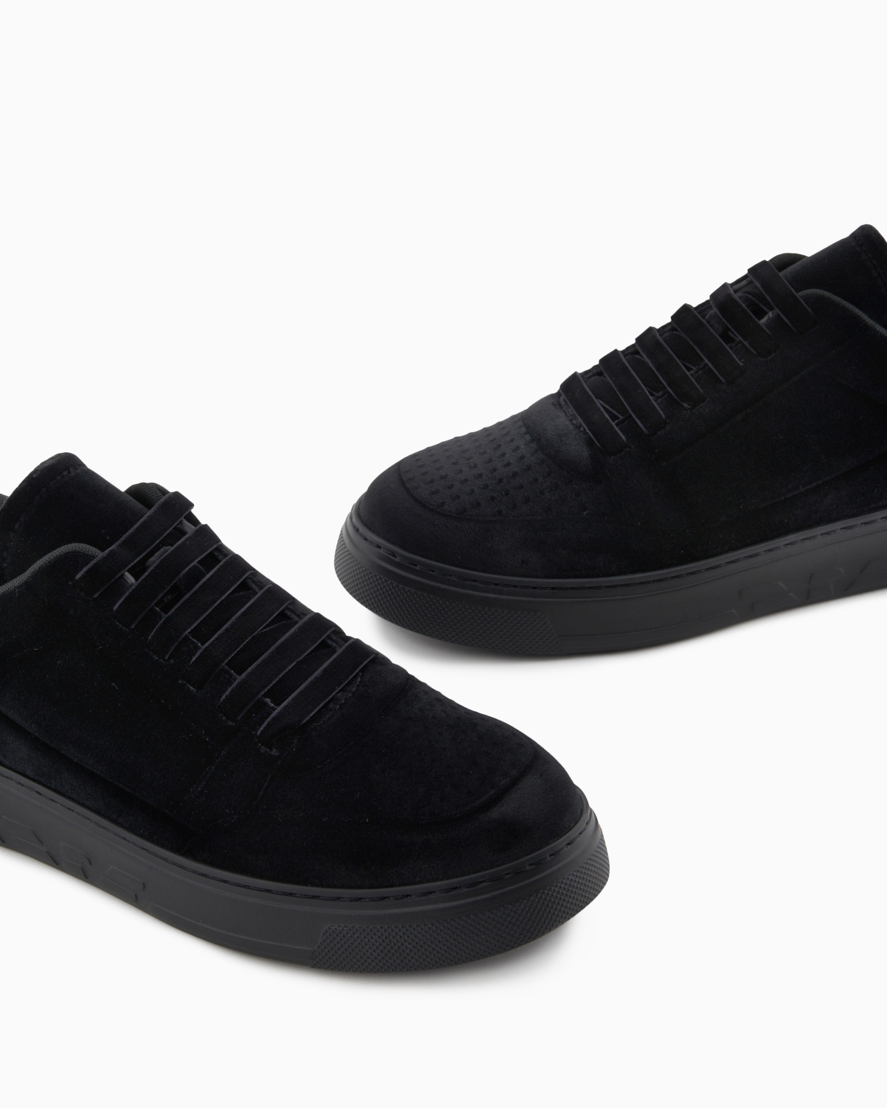 VELVET SNEAKERS WITH SIDE LOGO - 5