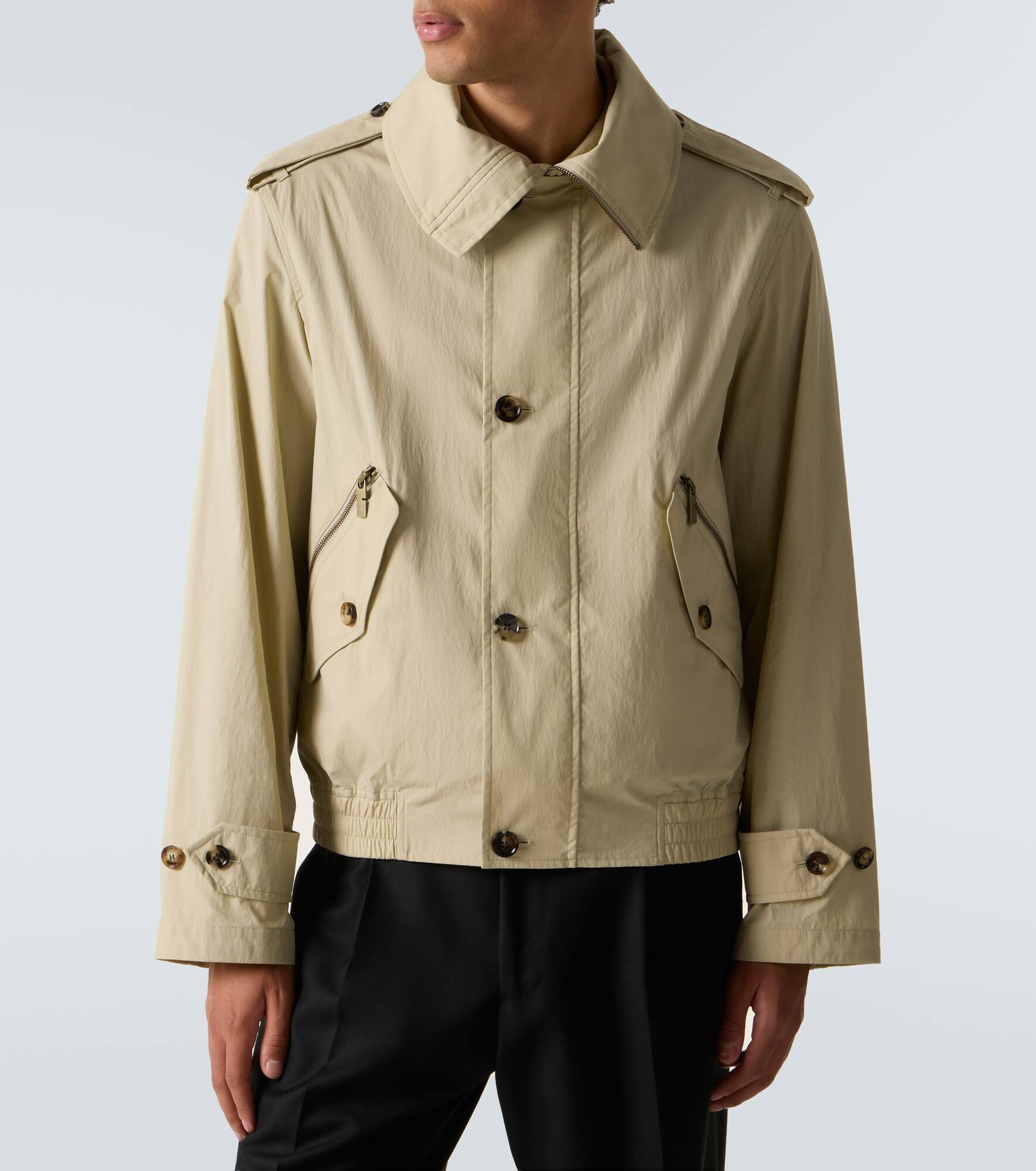 Cotton-blend blouson jacket - 3