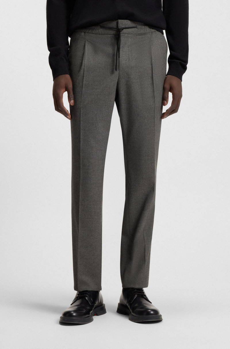 SLIM-FIT PANTS IN MELANGE STRETCH COTTON 2