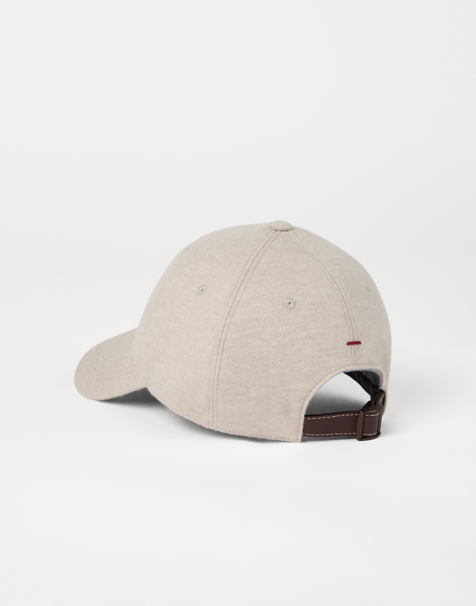 Cashmere jersey baseball cap with embroidered logo - 2