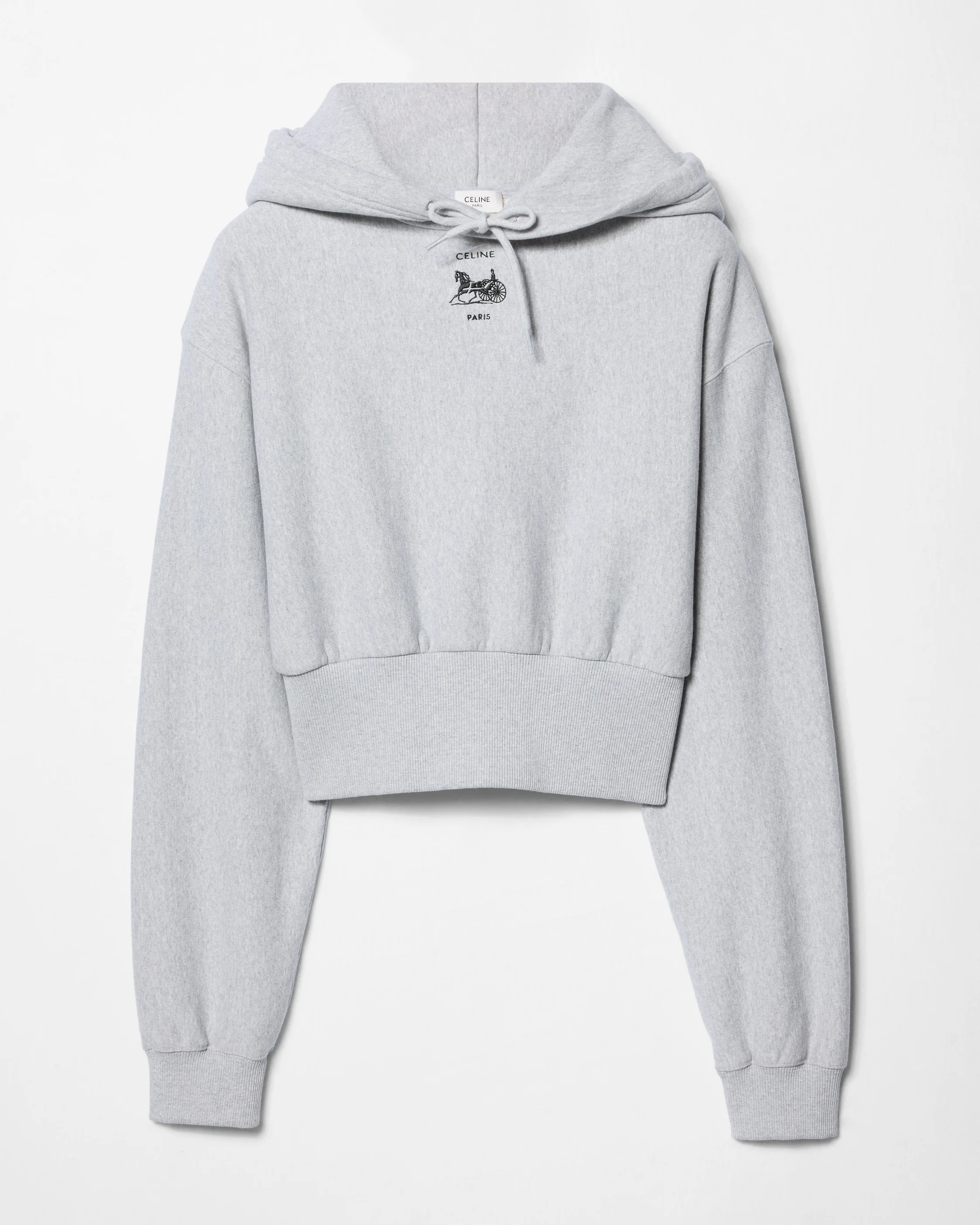 CROPPED HOODIE IN cotton fleece - 1