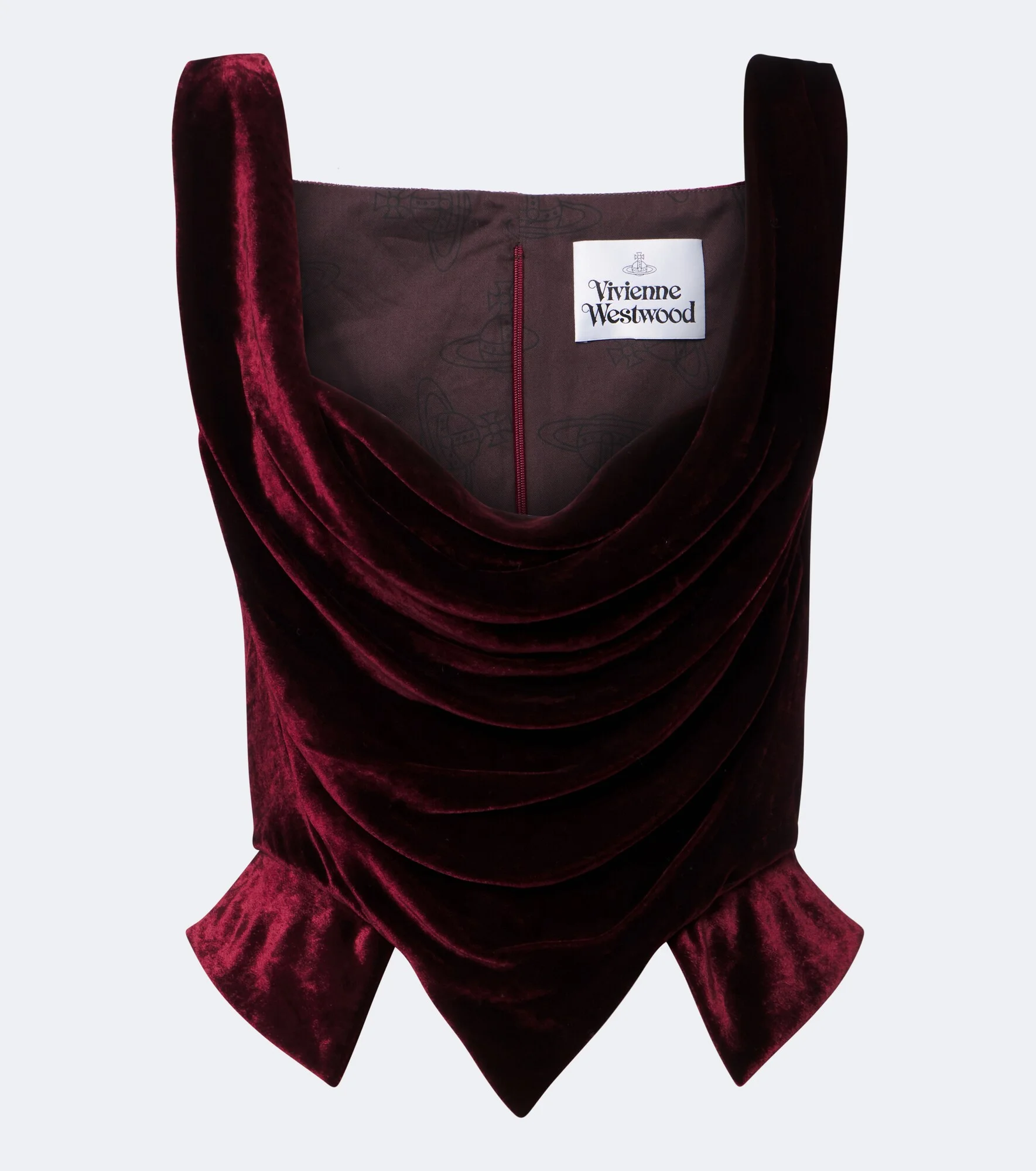 Sunday draped velvet bustier top - 1