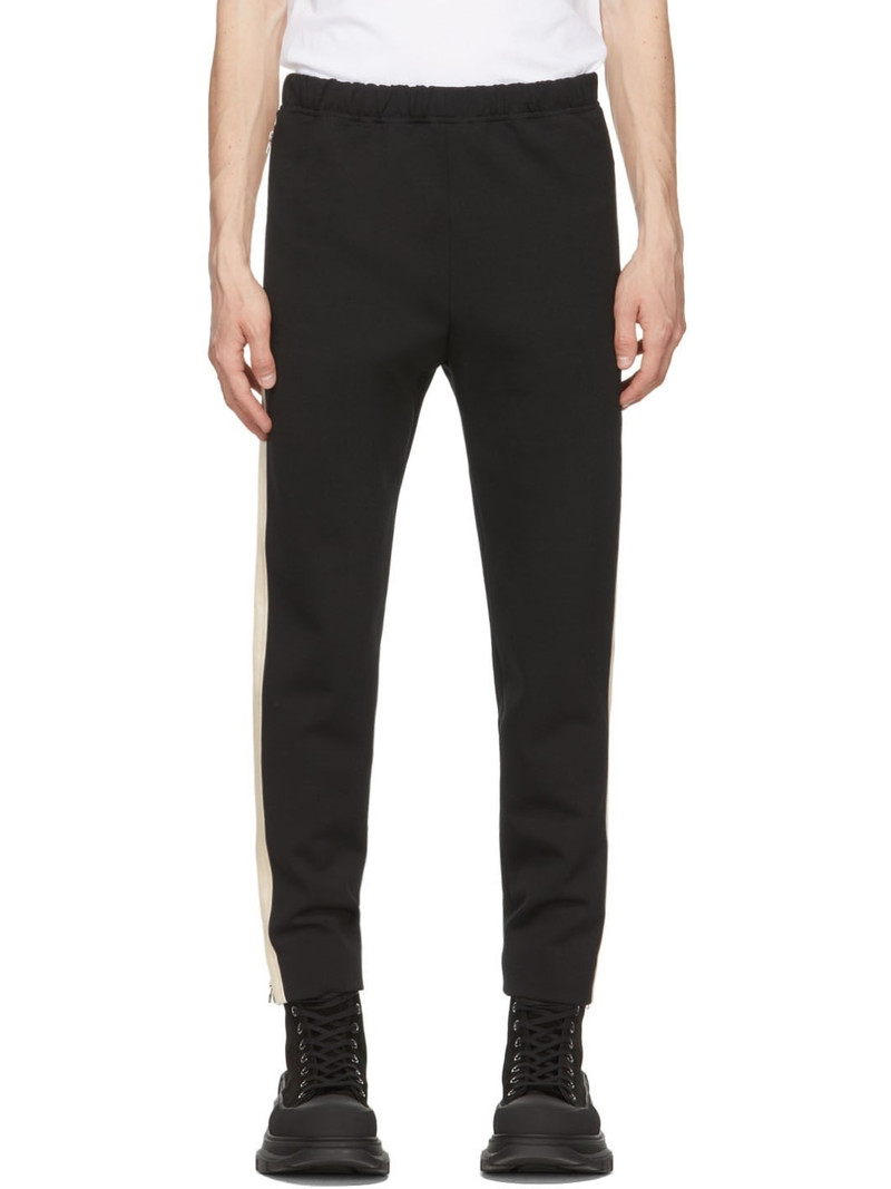 Black Zip Detail Trousers - 1