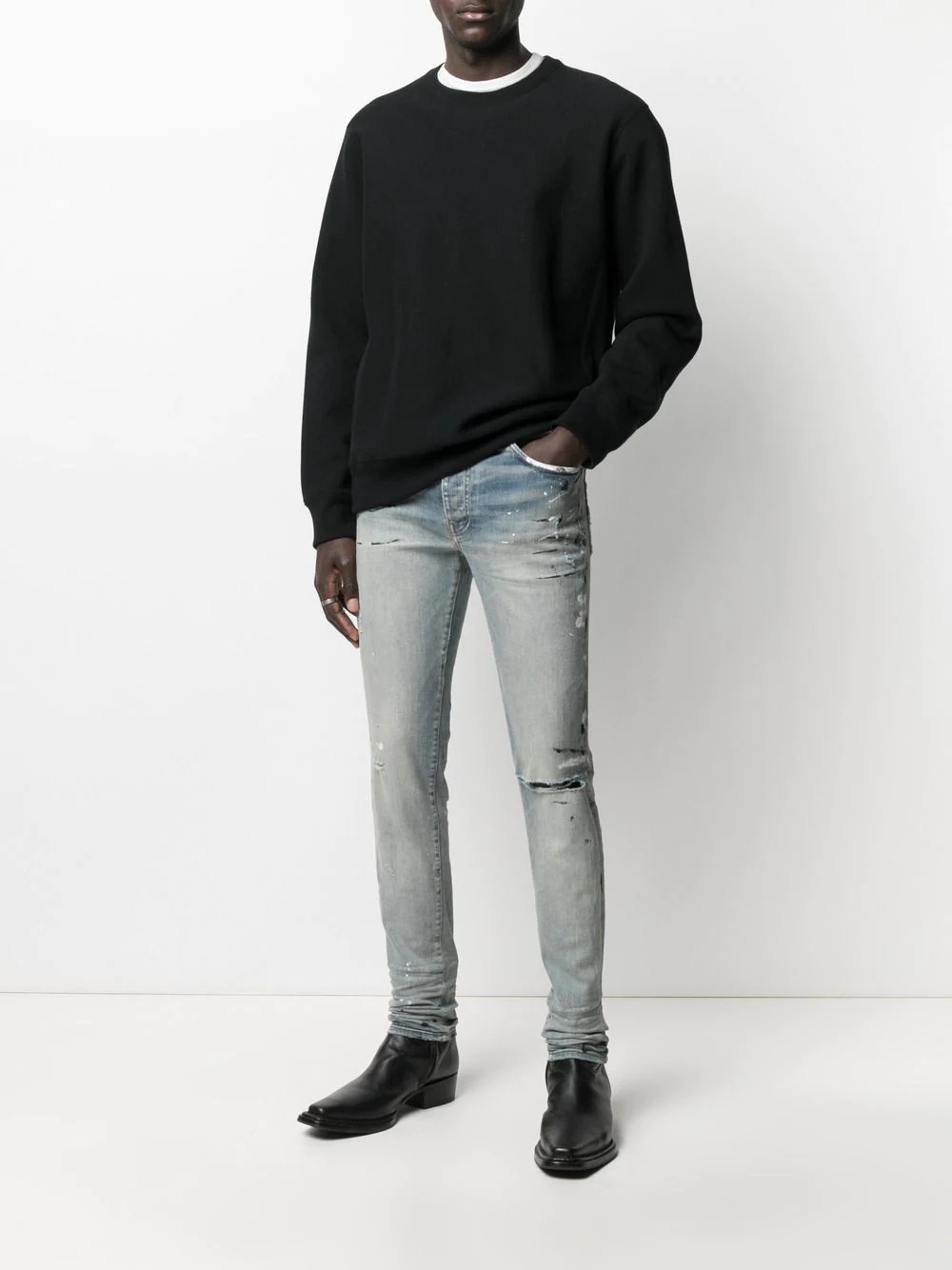 distressed skinny jeans - 2