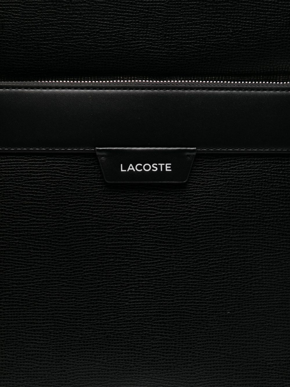 logo-plaque leather backpack - 4