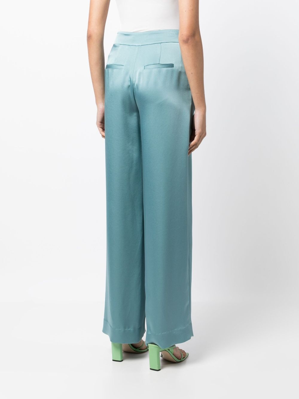 Kyra satin-finish straight-leg trousers - 4