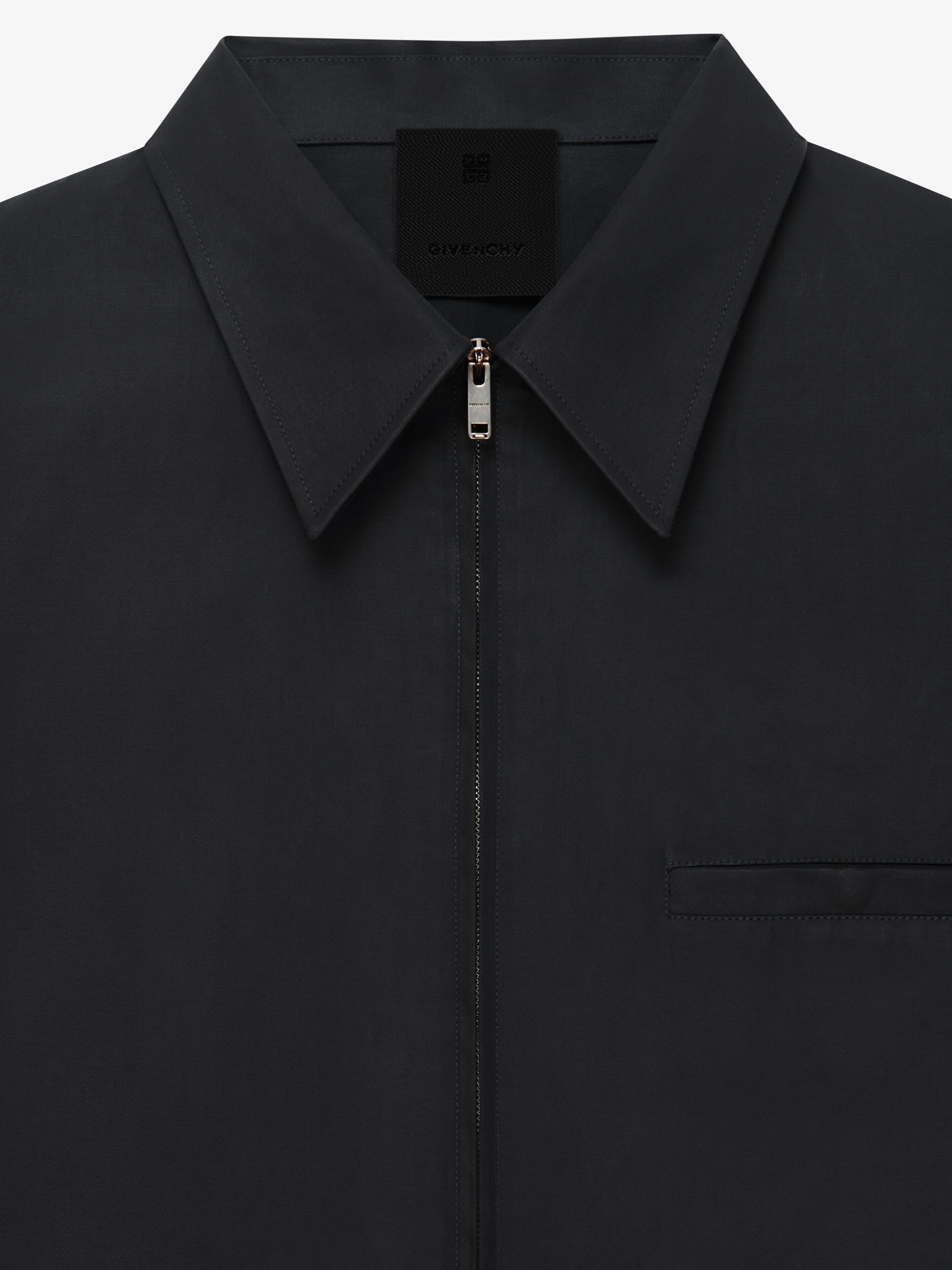 BOXY FIT ZIPPED SHIRT IN COTTON - 5