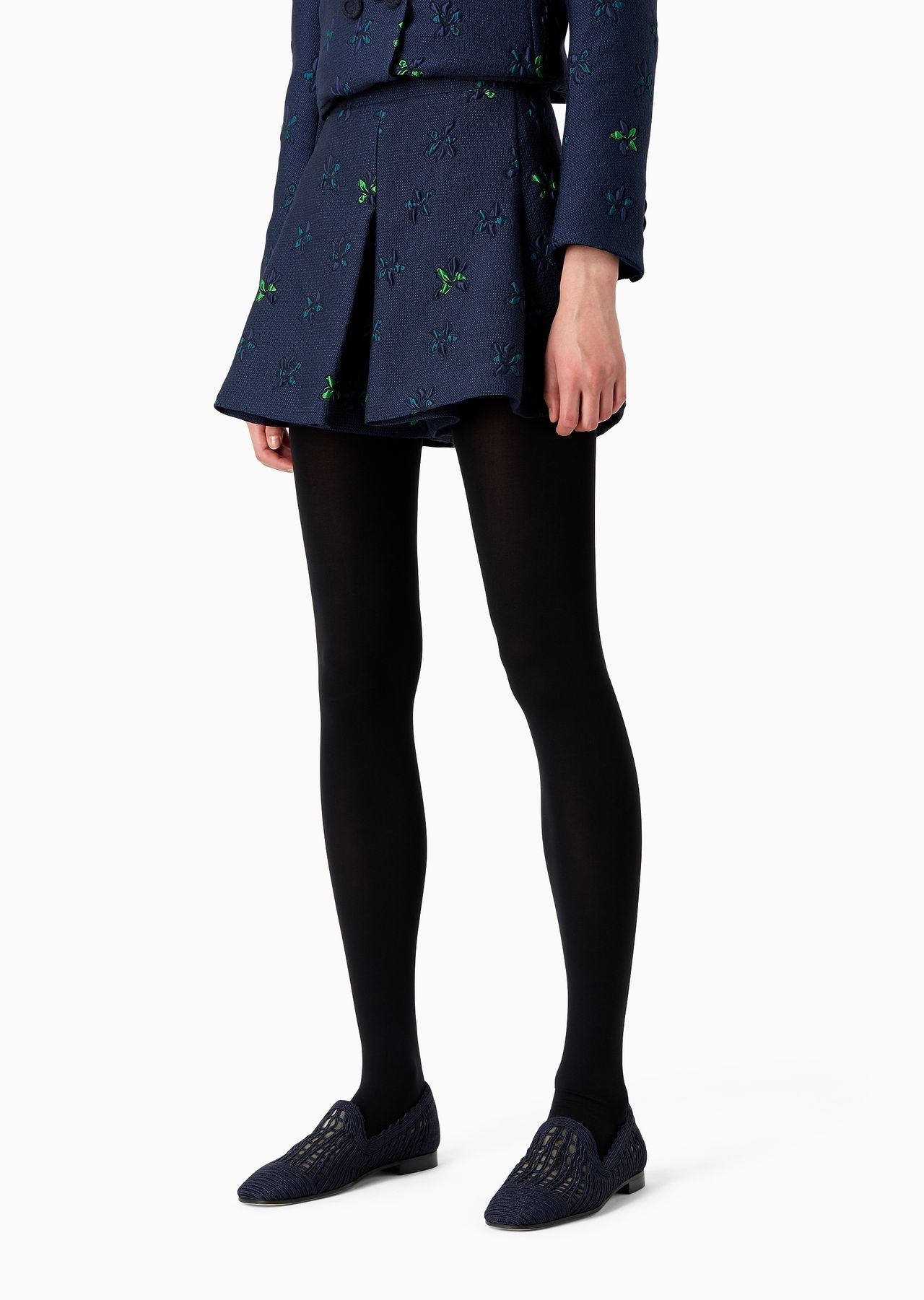 Floral jacquard shorts - 2