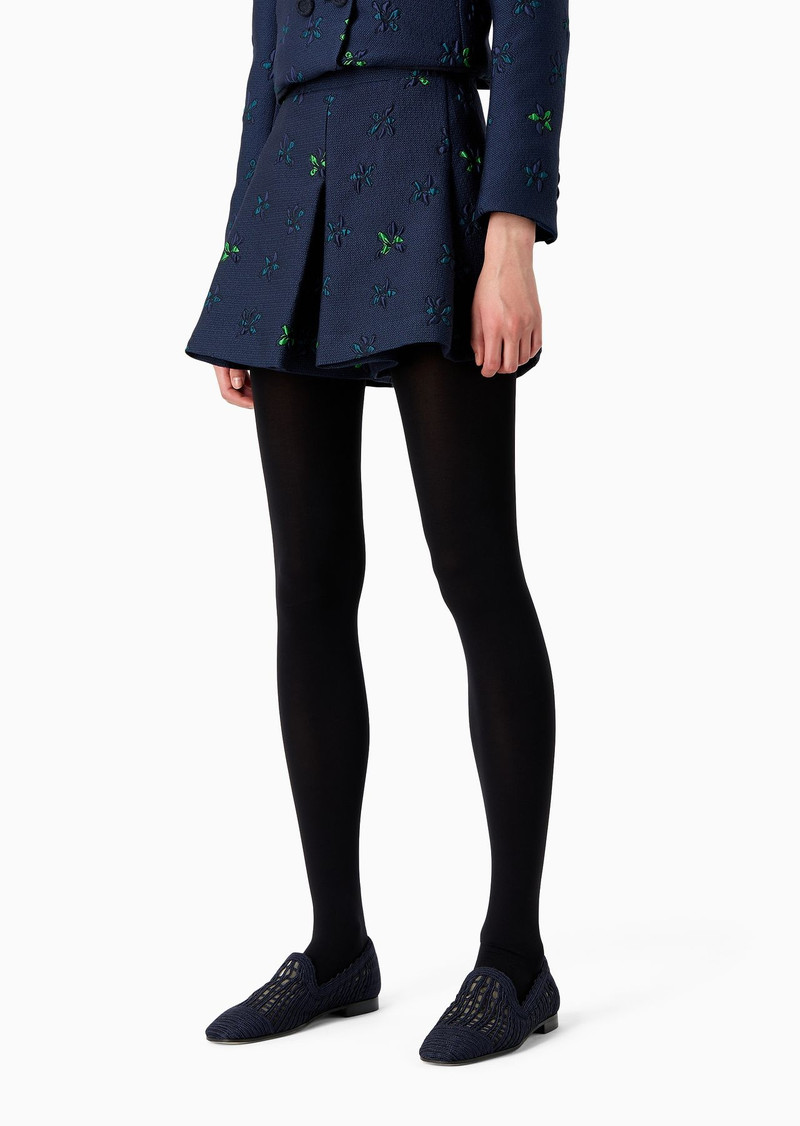 Floral jacquard shorts 2