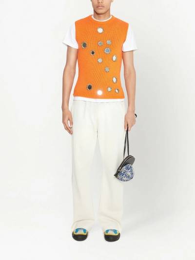 JW Anderson mirror-embellished sleeveless jumper outlook