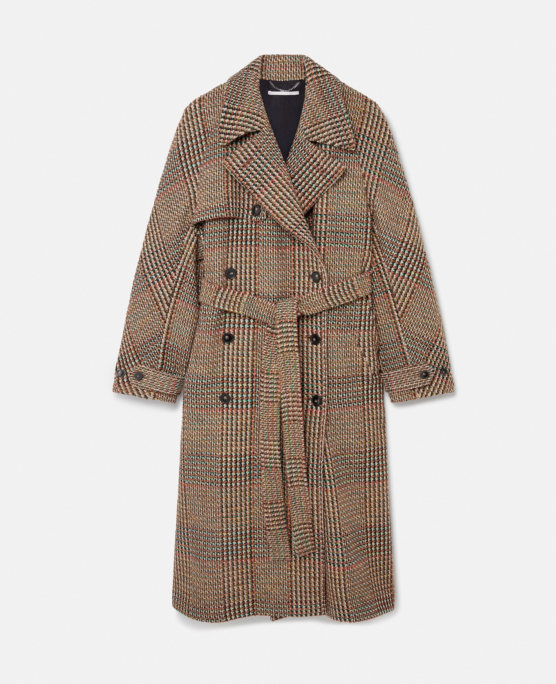 Tweed Belted Long Coat - 1