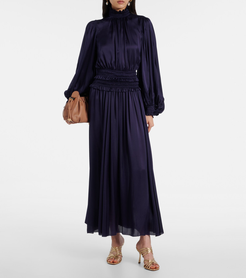 Zimmermann Dream shirred silk maxi skirt outlook