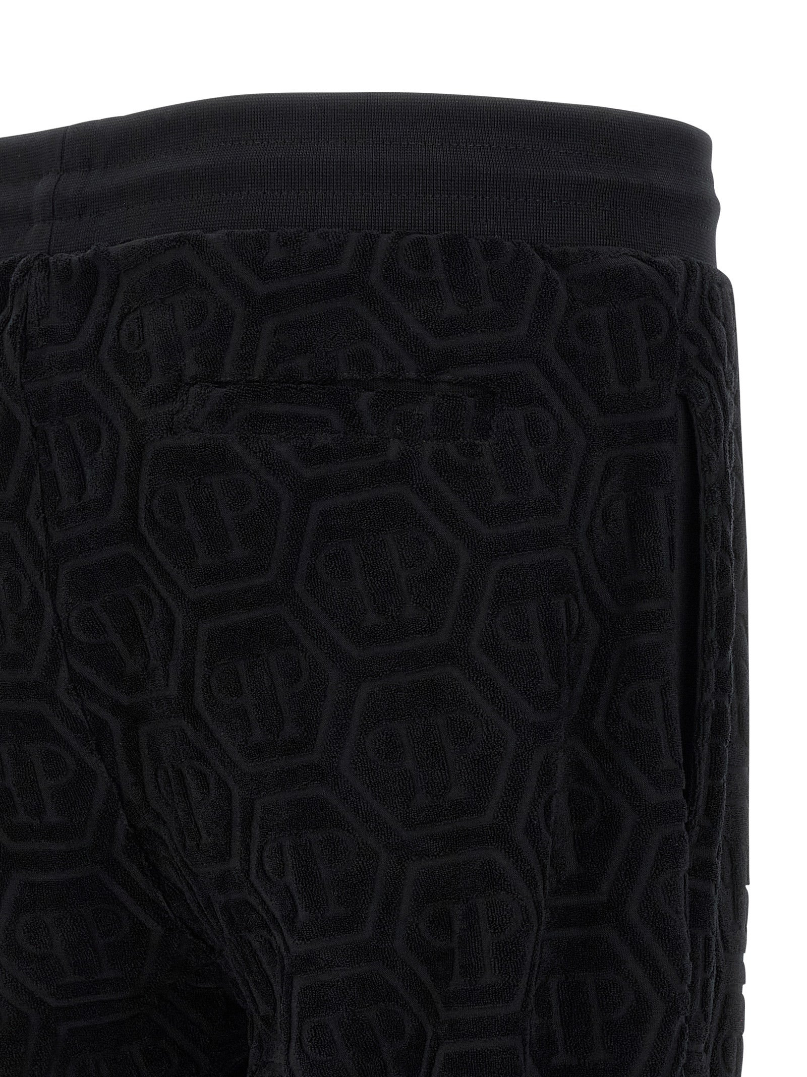 Jacquard Joggers Pants Black - 4