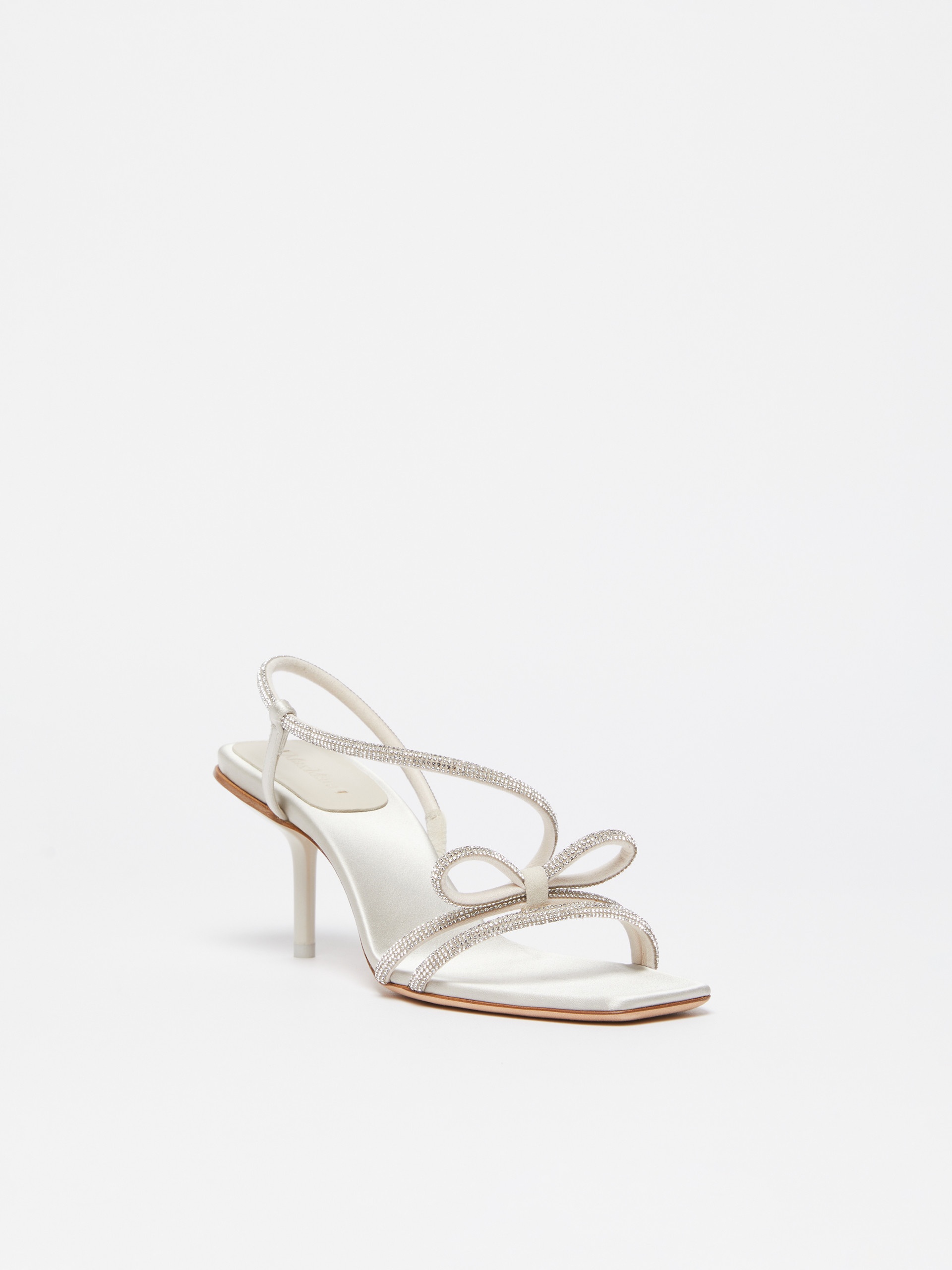 CRYSTALSANDAL Bow-adorned satin sandals - 2