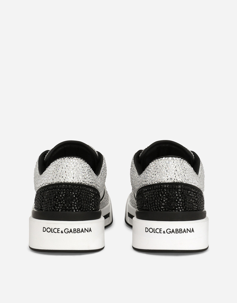 Dolce & Gabbana Calfskin New Roma sneakers with fusible rhinestones outlook