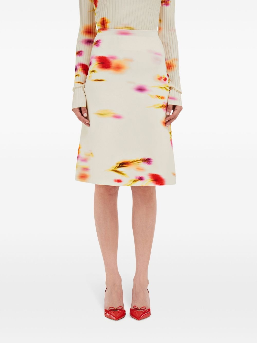Blossom-print skirt - 3