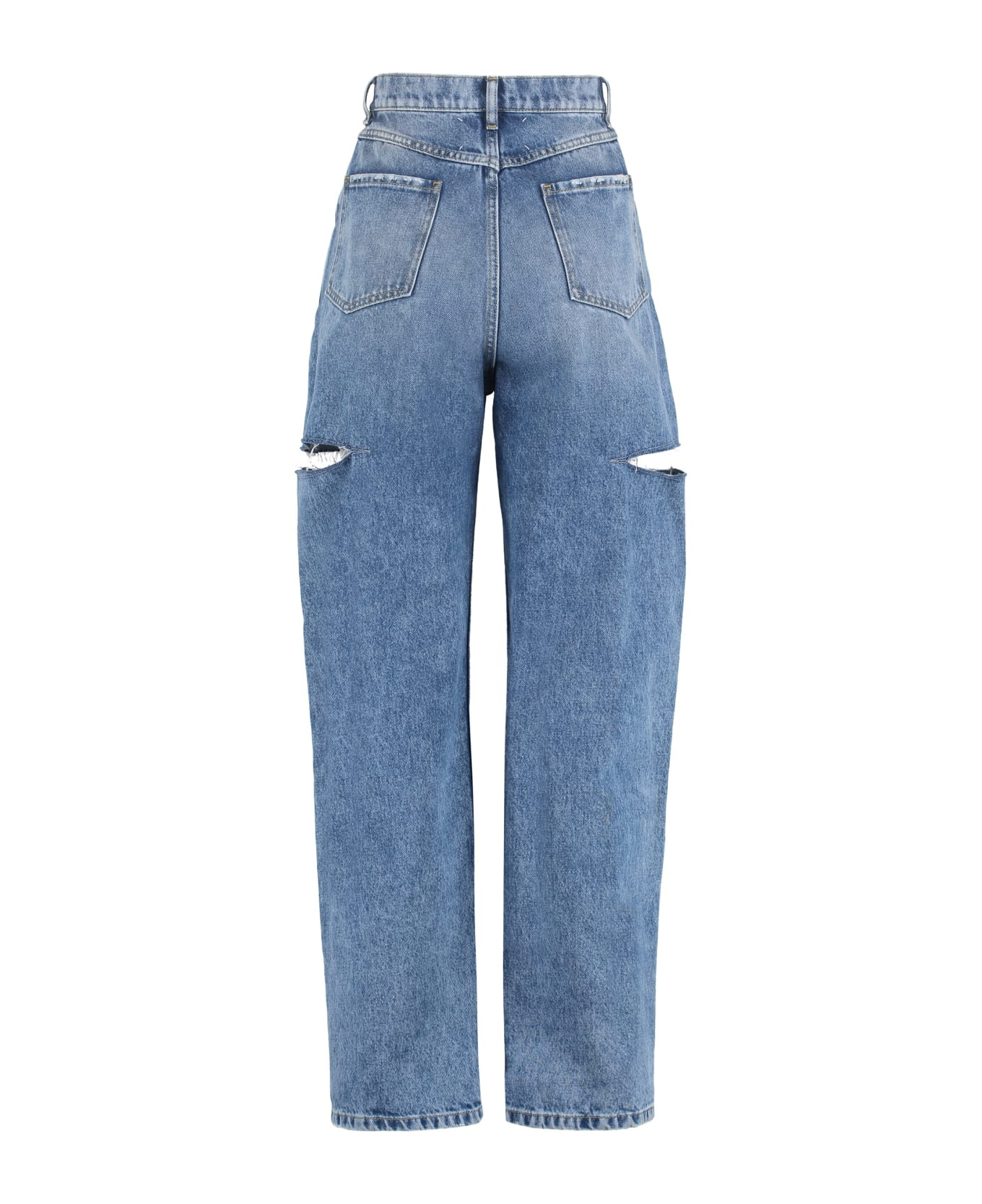 Side Slit 5 Pockets Jeans - 2