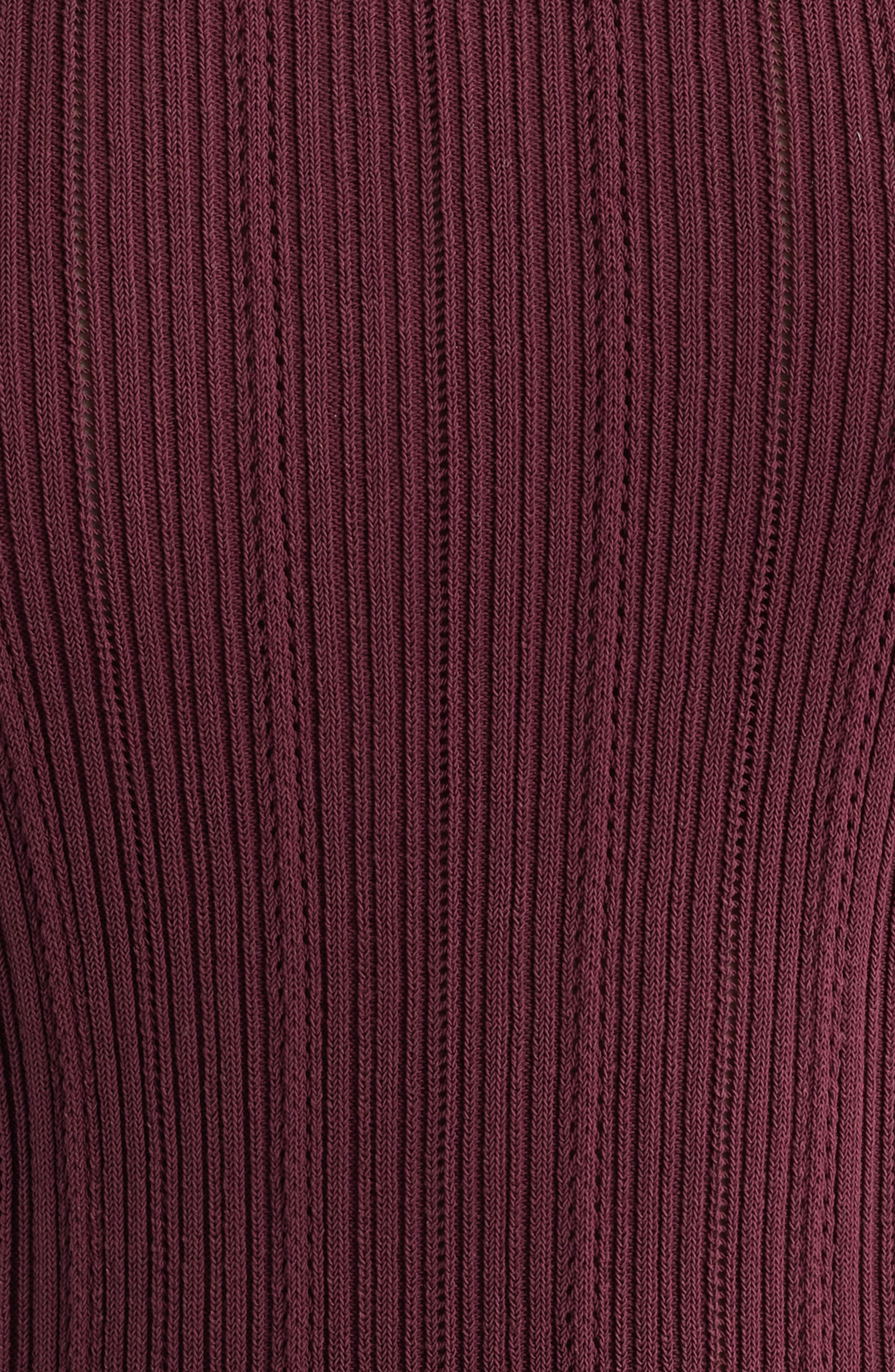 rag & bone Camryn Short Sleeve Rib Sweater in Plum at Nordstrom - 6