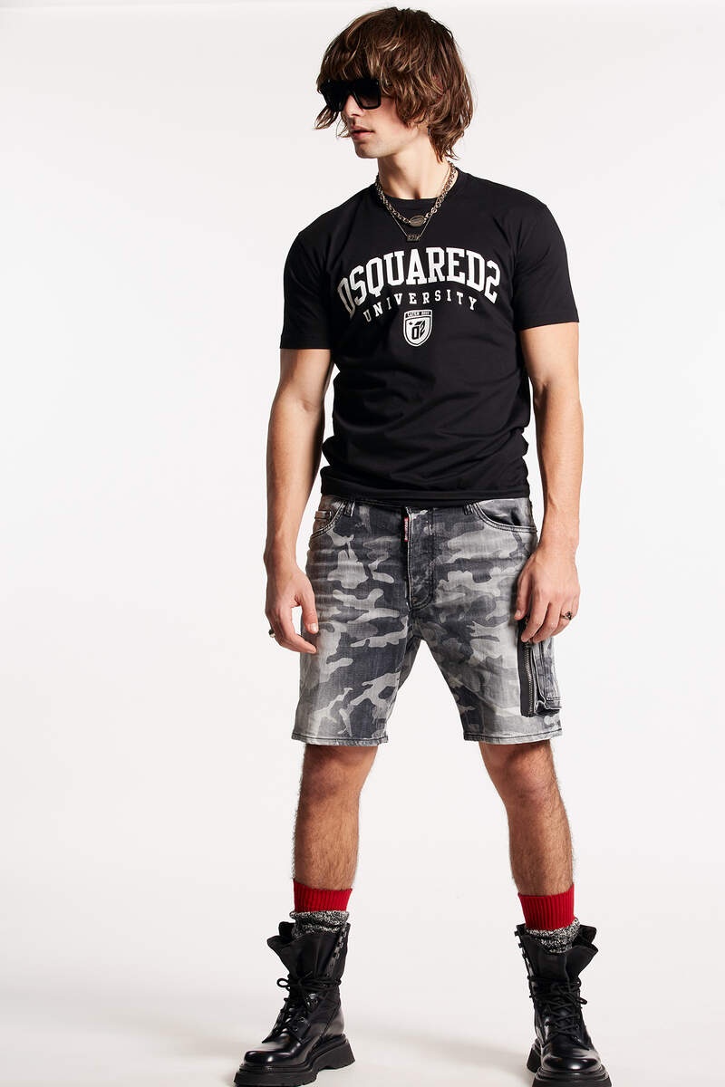 GREY CAMO WASH MARINE SHORTS - 1