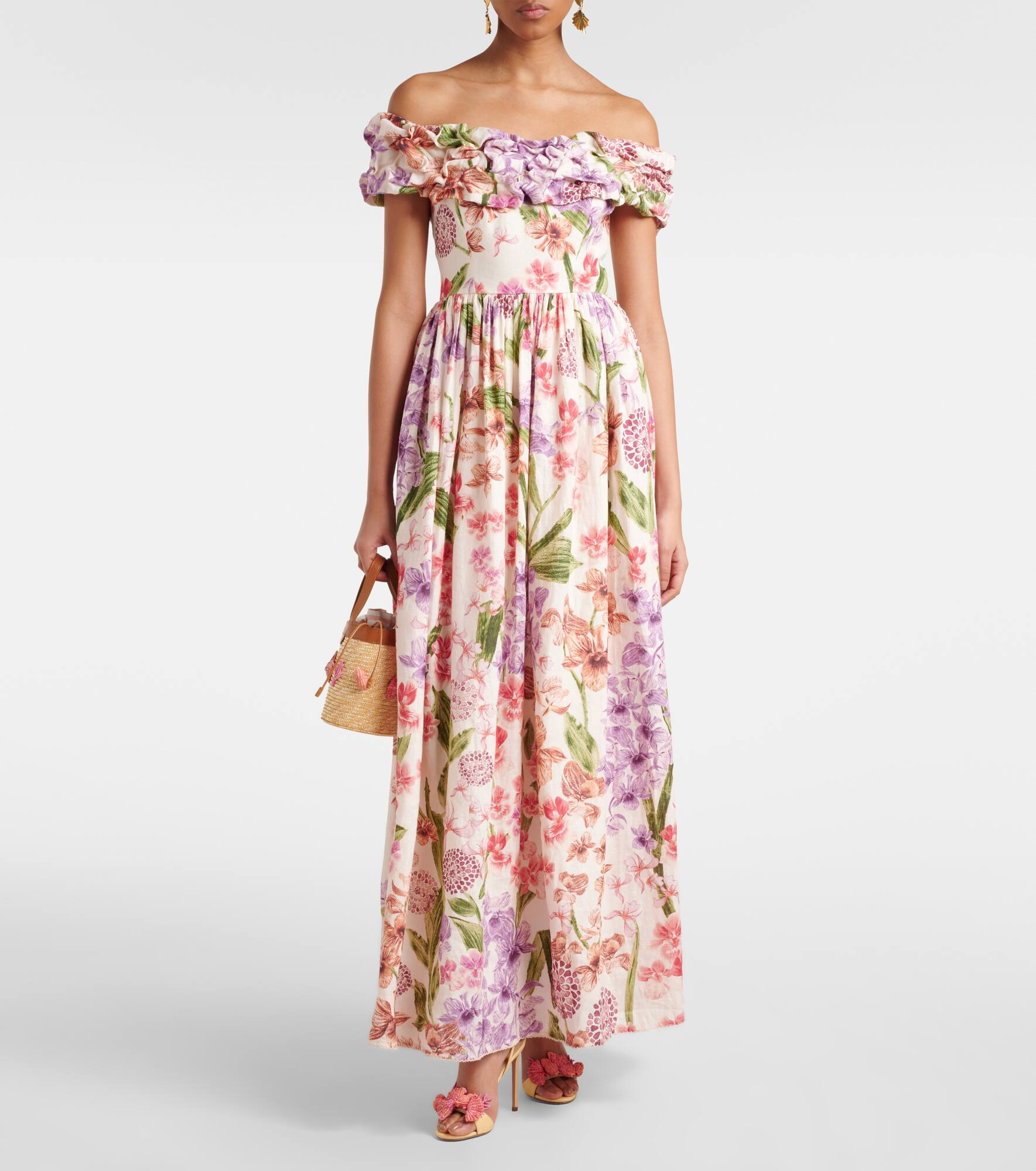 Espliego floral linen maxi dress - 2