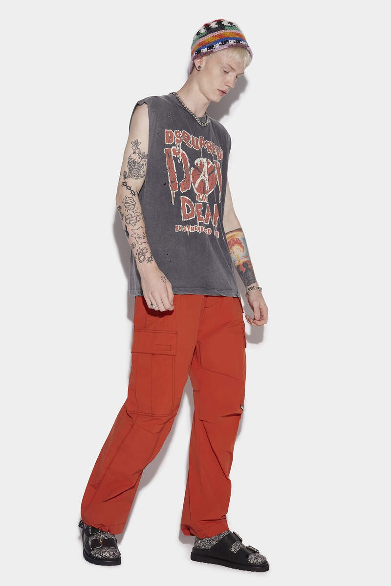 CONTRAST STITCH TROUSERS - 1