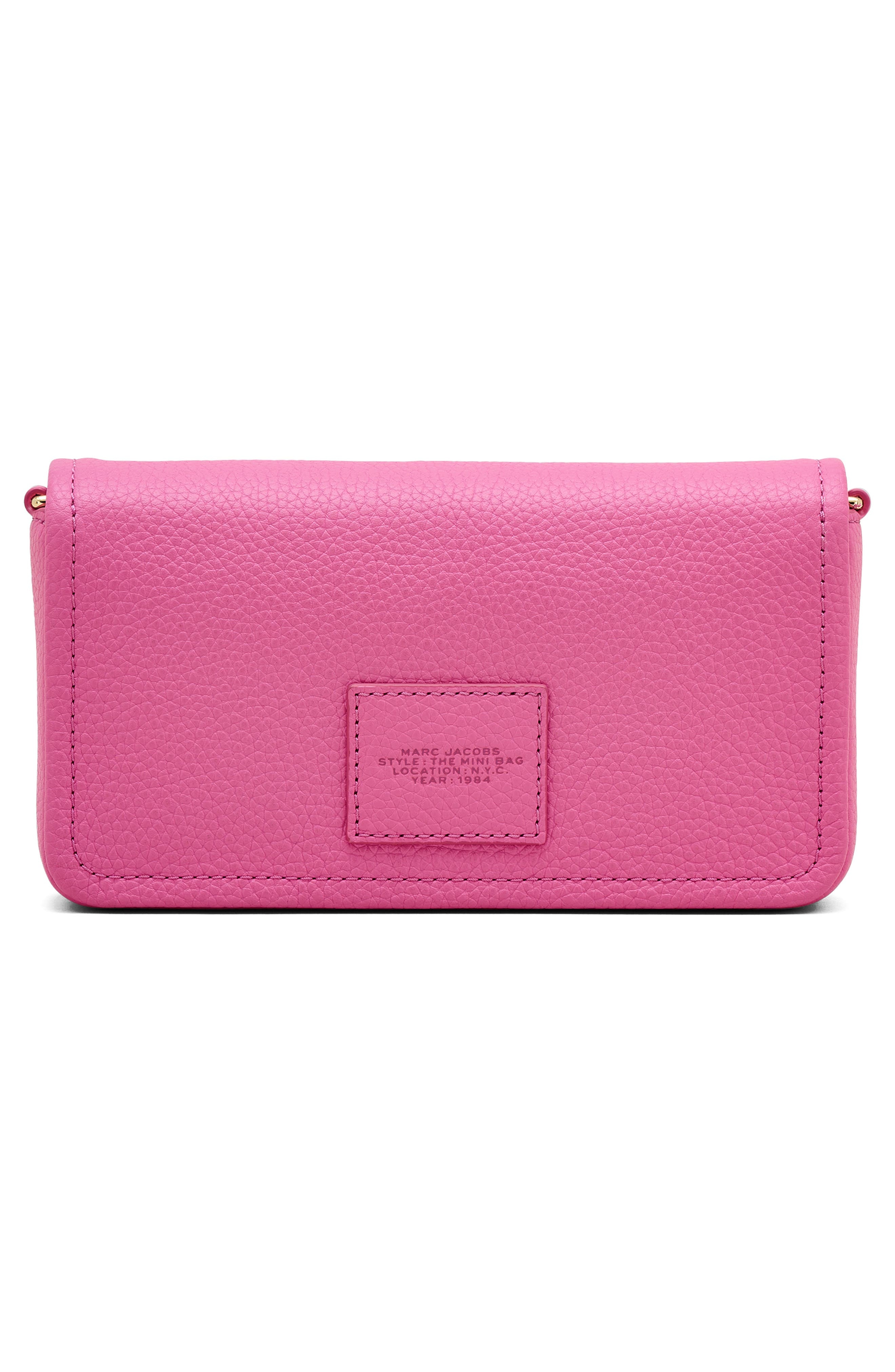 Marc Jacobs The Mini Leather Crossbody Bag in Bow Pink at Nordstrom - 3