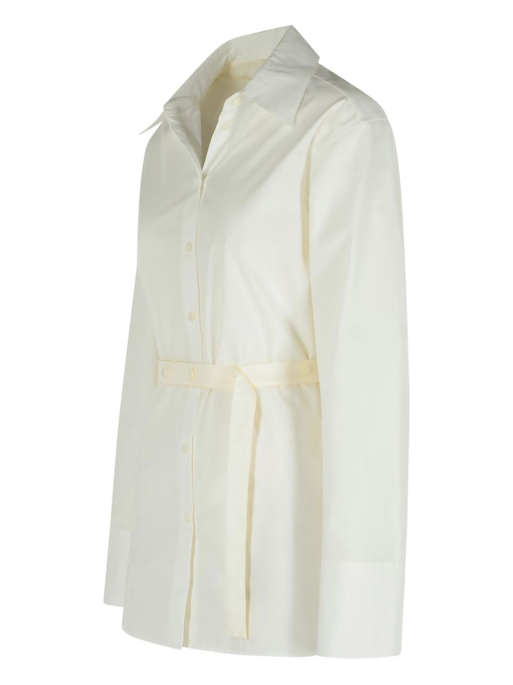 silk-insert belted vest-shirt - 3