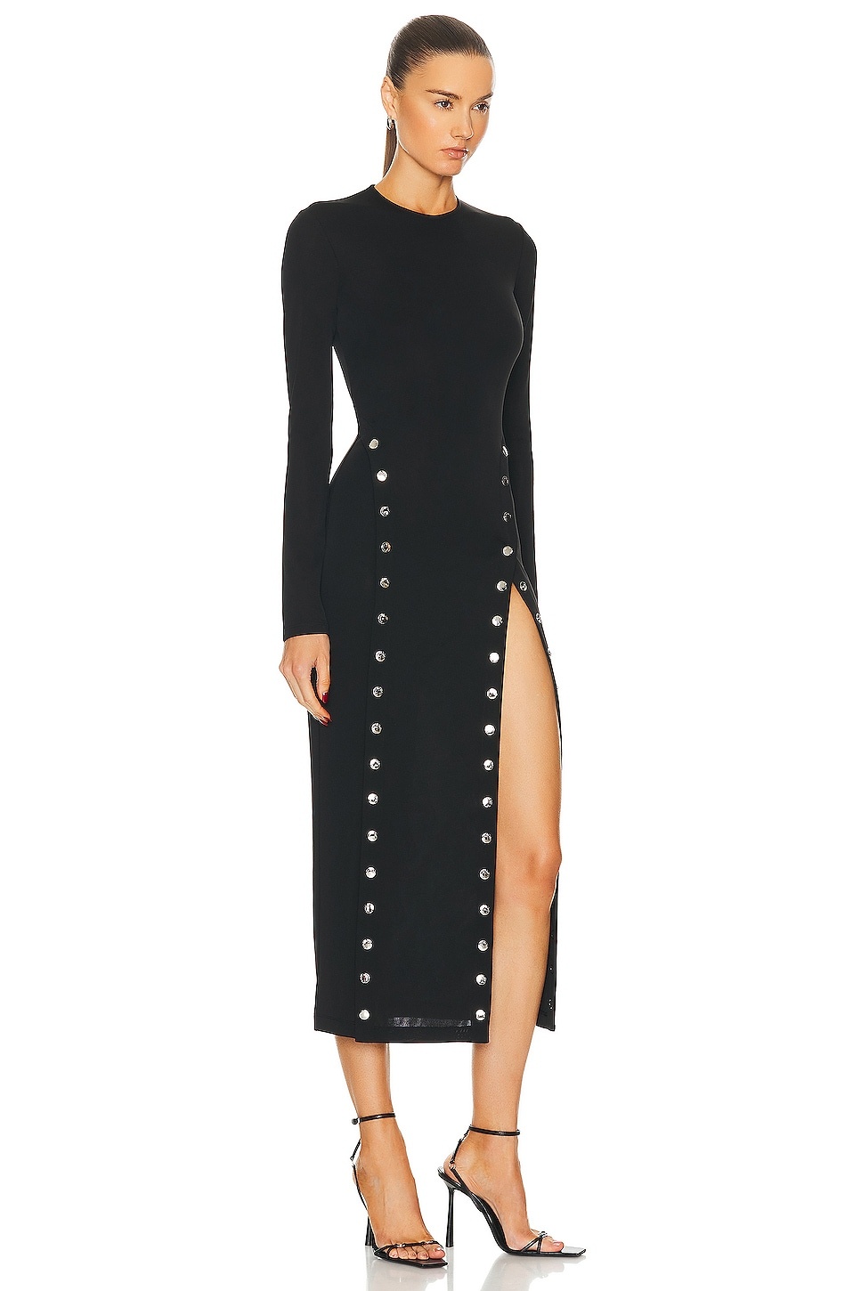 Midi Dress With Side Snaps - 2