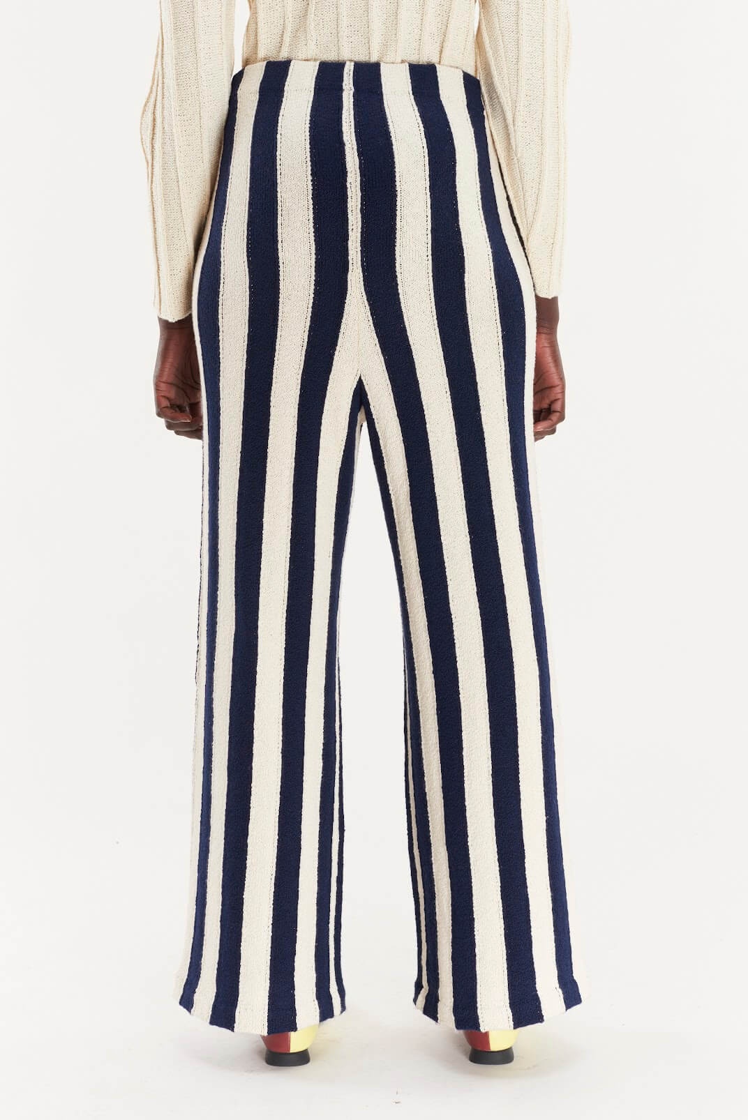 STRIPED WOMEN'S KNIT PANT - 3