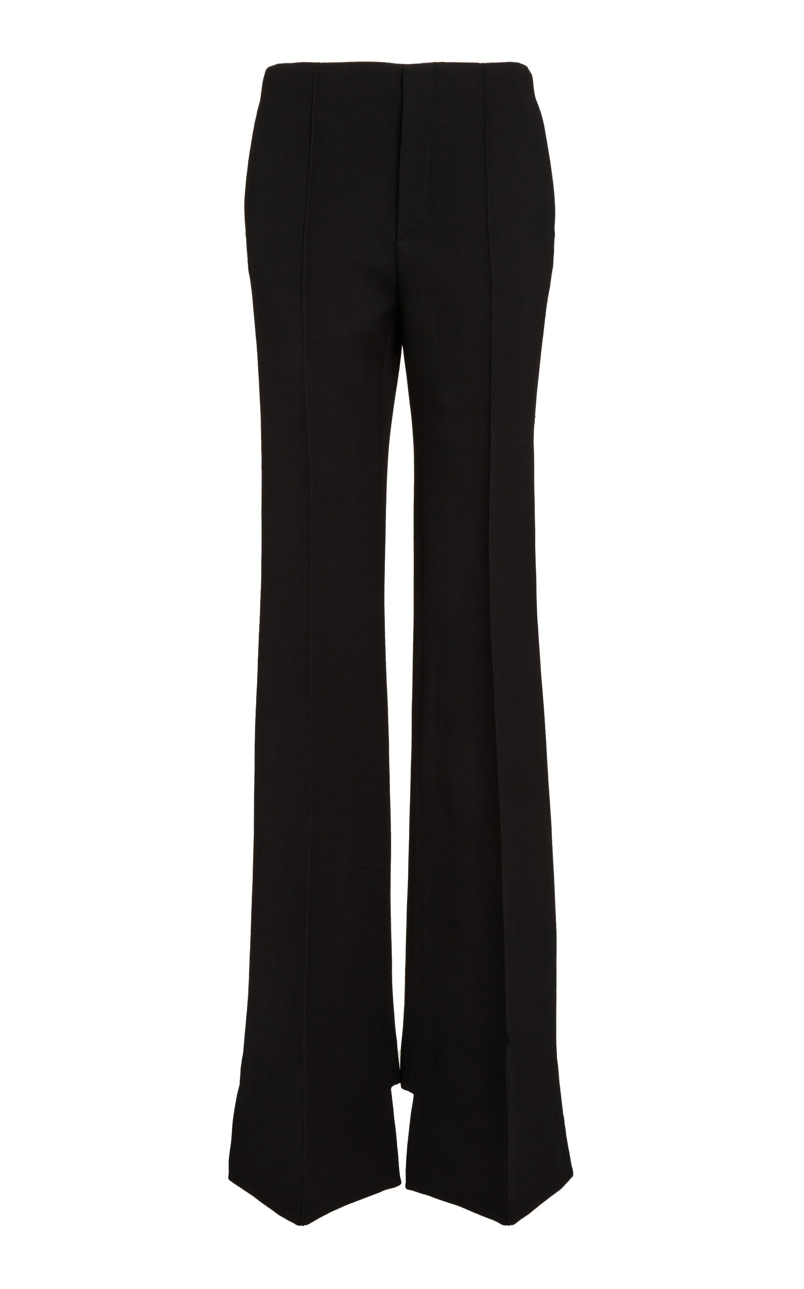 Broken-Heel Low-Rise Stretch-Wool Pants black - 1