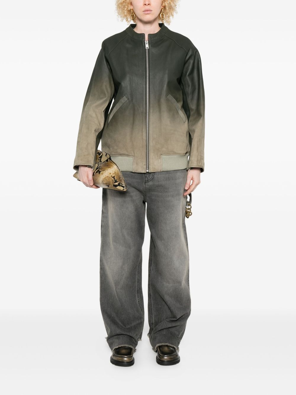 frayed-hem chain-detail trousers - 2