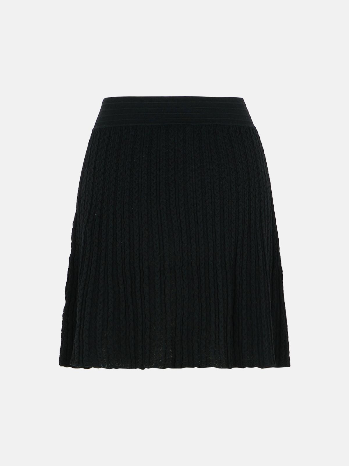 'KAYLA' BLACK WOOL SKIRT - 3