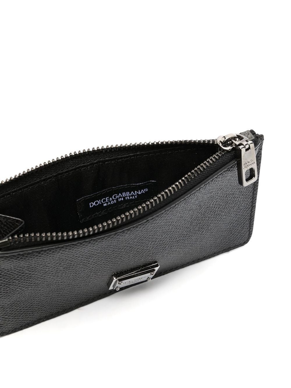 textured logo-plaque wallet - 3